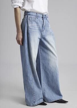 The Frankie Shop Oakley Blue Wash Wide Leg Jeans Size Medium
